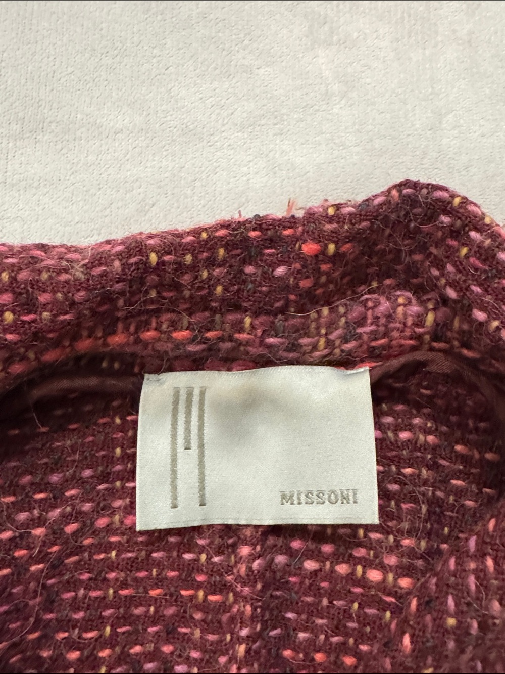 Missoni Maroon Jacket/Blazer with Pink and Orange Flecks